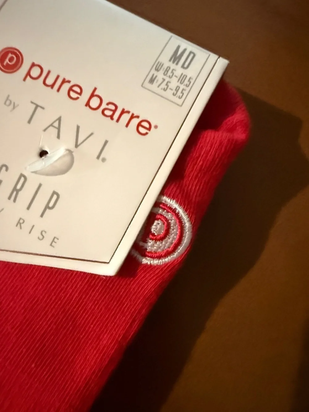 Pure Barre Red Low-Rise Grip Socks - EMPOWER Accent - Picture 3 of 4